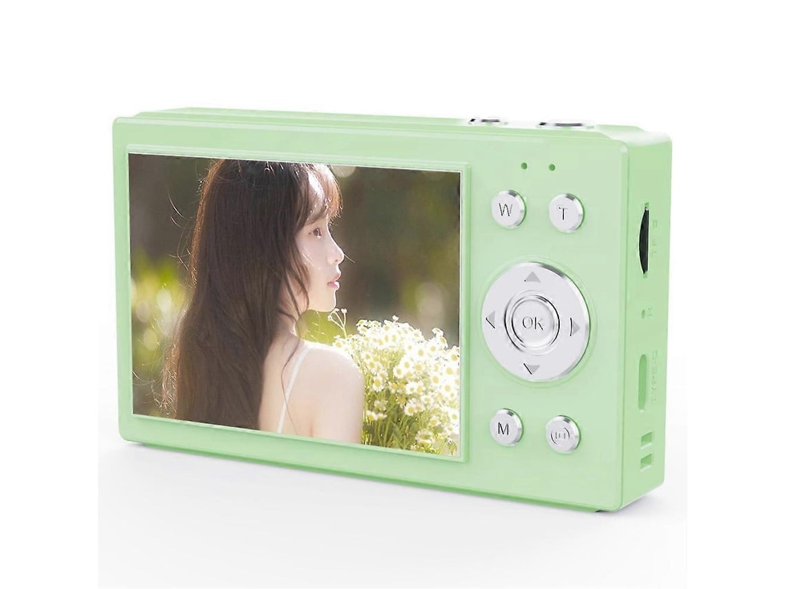 Câmara Digital 4k Ccd 64mp Com Zoom 16x, Wi-fi, Ecrã De 2,8 Polegadas E Cartão Sd De 64gb, Verde