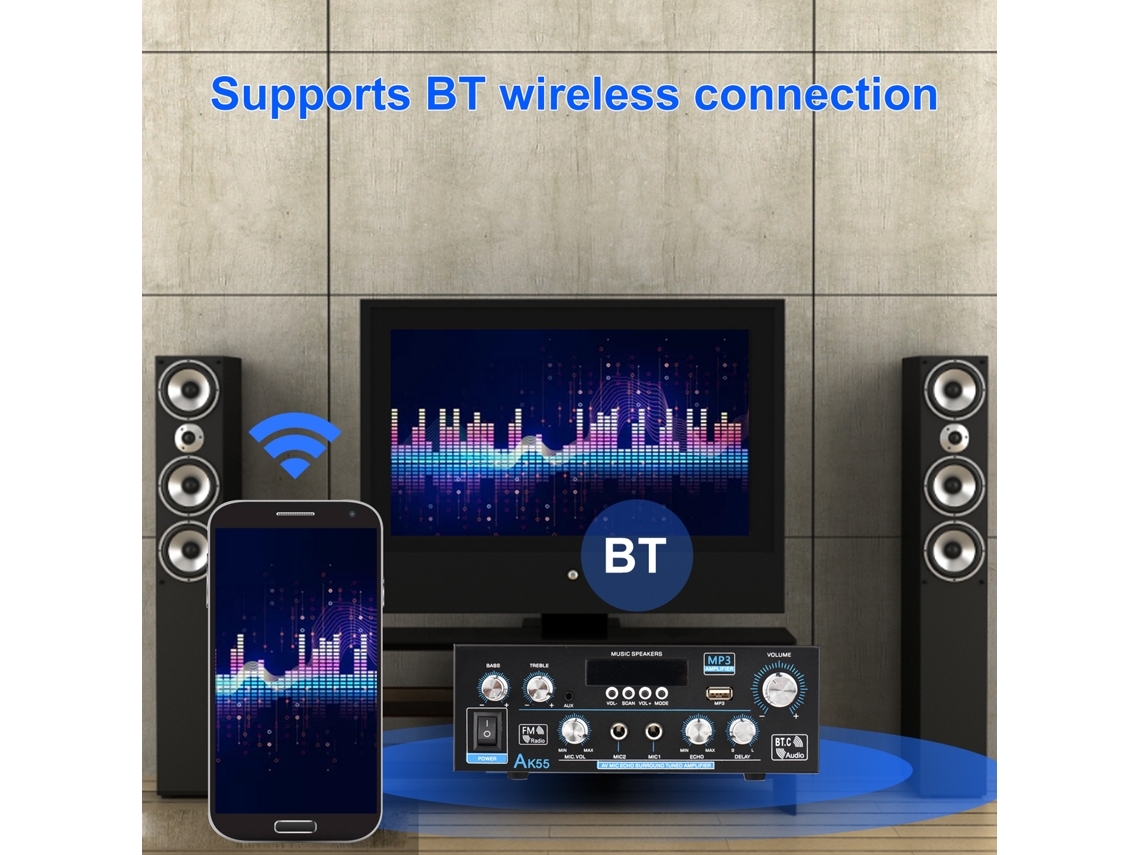 Amplificador de Potência LAXISCREED Bluetooth Microfone