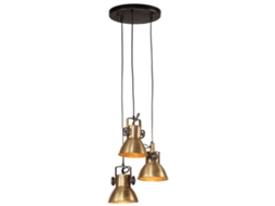 Vidaxl Candeeiro Suspenso 25 W 30x30x100 Cm E27 Bronze Antigo