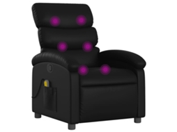 Massage Recliner Chair, Massage Recliner Chairs Vidaxl Preto Couro Artificial