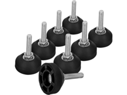 Sewacc Conjunto De 8 Pés Niveladores Ajustáveis Em Aço Carbono Reforçado Para Extensores Pernas Mesa, Para Superfícies