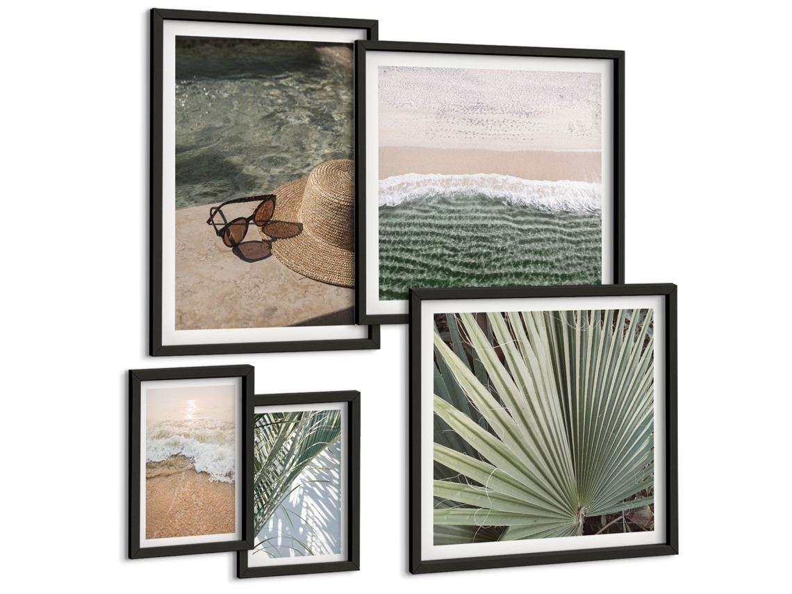 Conjunto De Pinturas Motivos De Férias Estilosos Aquáticos Espelharte (5 Peças)