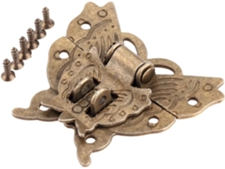 1 peça de borboleta em bronze antigo, 59x53mm, para caixa de joias