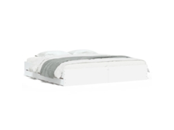 Estrutura de Cama com Gavetas Derivados de Madeira Branco MAISON EXCLUSIVE 160x200 cm