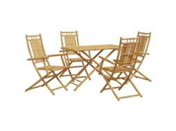 Maison Exclusive - 5 Pcs Conjunto De Jantar Para Jardim Bambu