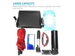 Bolsa Para Guidão De Bicicleta Impermeável Com Fechamento Rollover Para Mountain Bike Bicicleta Elétrica Scooter