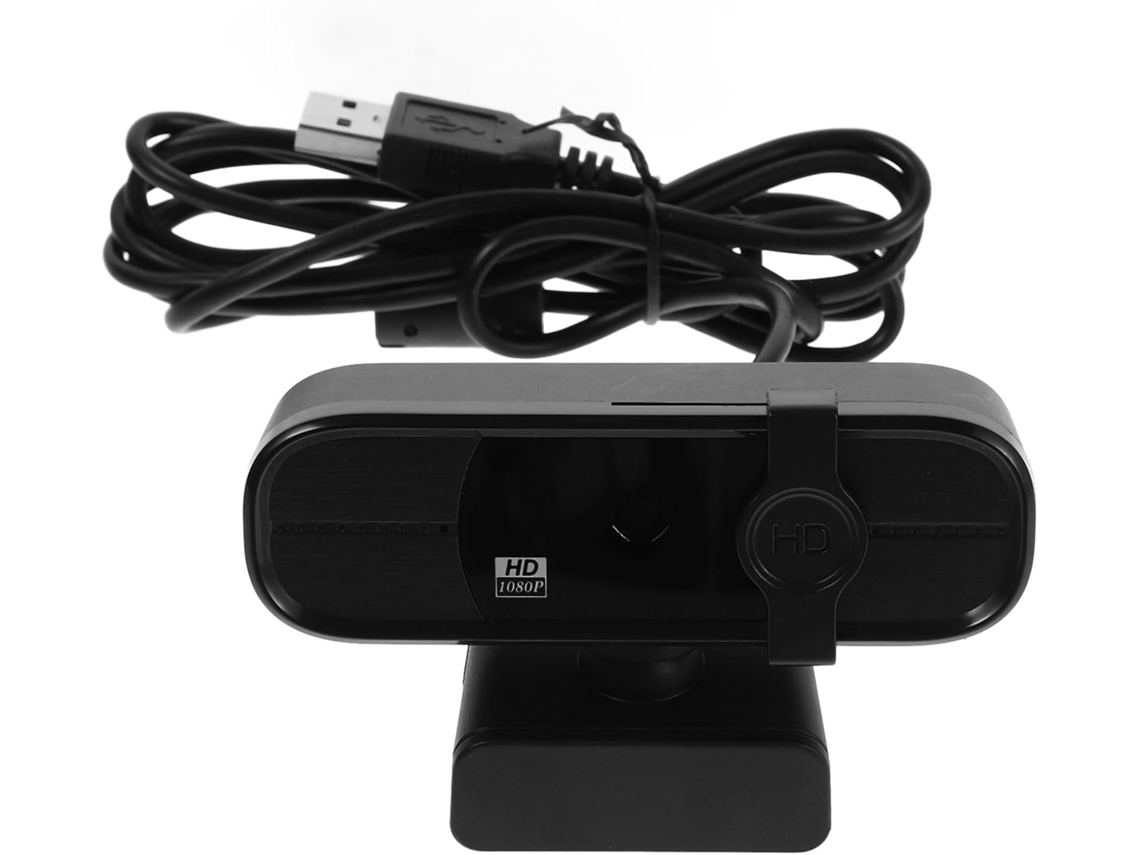 Câmera Usb Para Pc 1080p, Plástico Preto, Videoconferência
