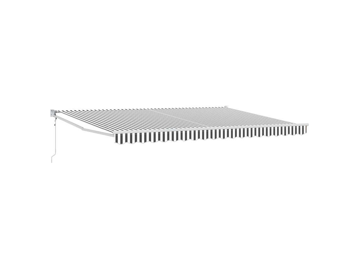 Toldo Retrátil Elétrico Antracite e Branco 4 X 2 M VIDAXL