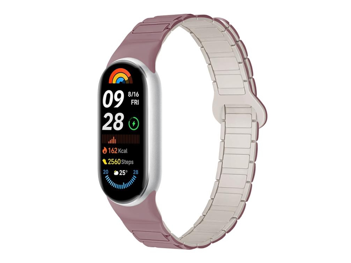 Bracelete para Xiaomi Smart Band 10/9/8 XIAOMOYU em Silicone Magnético com Luz Estelar Roxa Esfumaçada