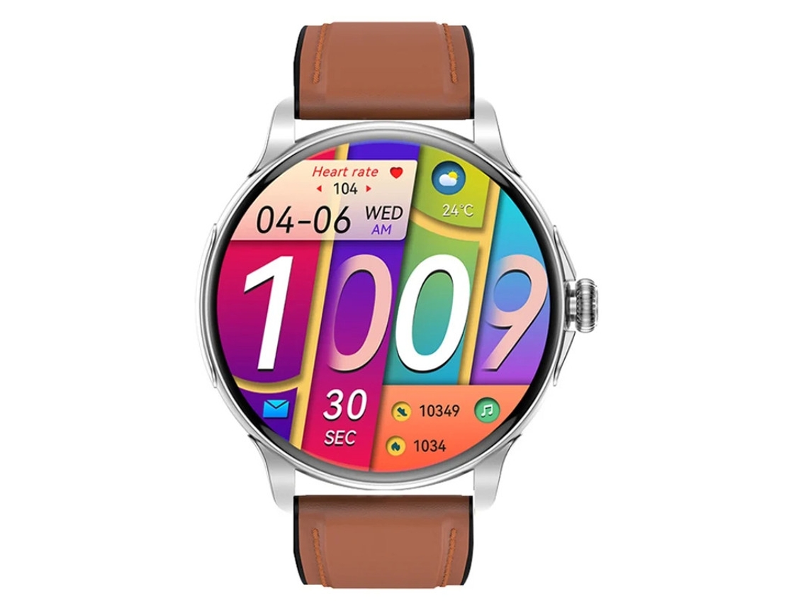 Smartwatch com chamadas Bluetooth, controle de voz, mostradores personalizáveis, previsão do tempo e reprodução de música. Bestvite