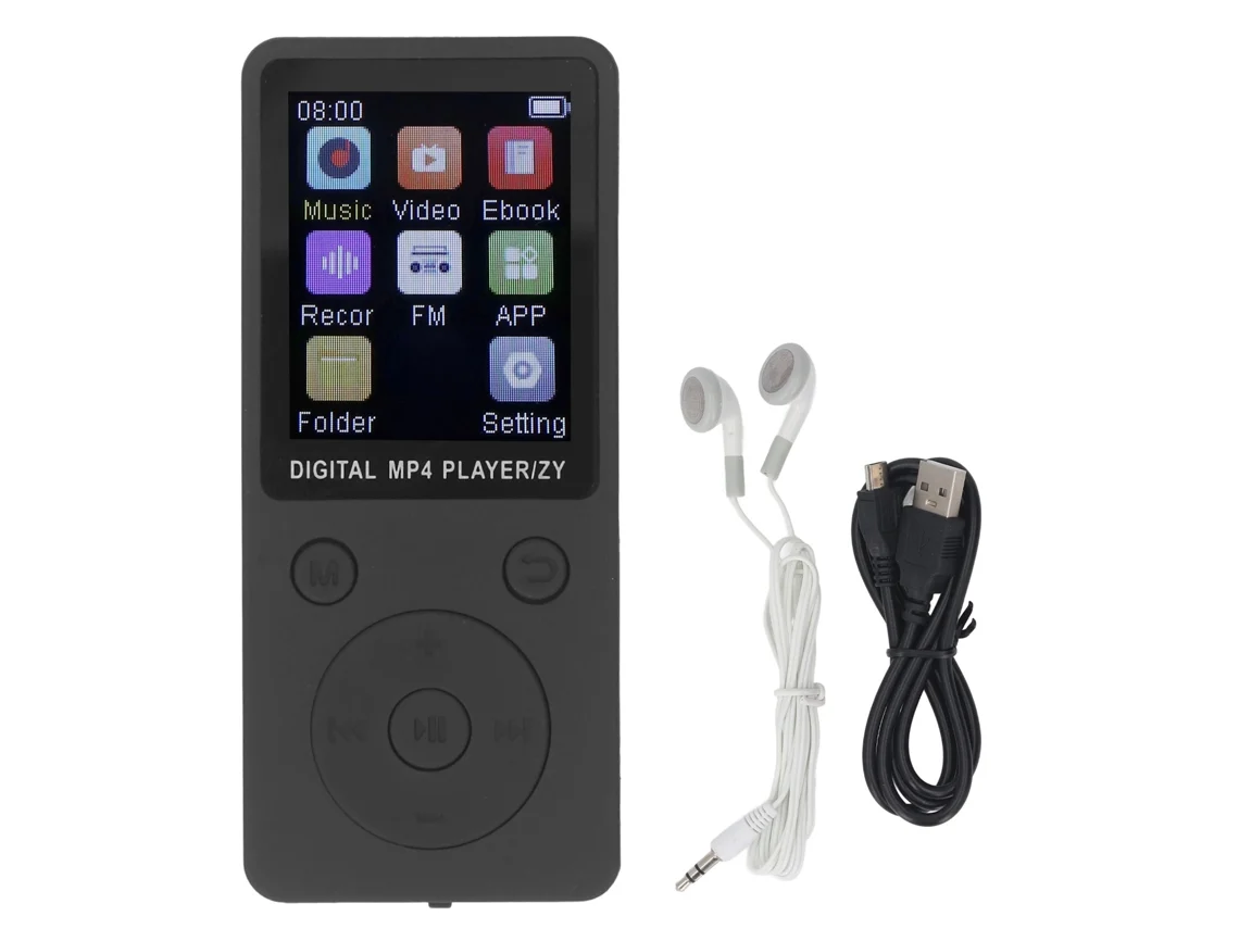 Mp3/mp4 Player Tela Colorida de 1,8 Polegadas Bluetooth 5.0 EOOCOO