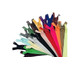 2026 23 Cremalheiras Invisíveis de Nylon 25cm Multicolor para Costura e Artesanato