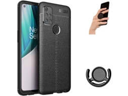 Capa, Popsocket e Suporte para OnePlus Nord N10 PHONESHIELD Rugged Leather Anti-choque Preto