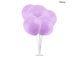 100 Unidades De Balões De Látex Redondos Coloridos Para Decoração De Casamento, Aniversário E Festa (roxo)