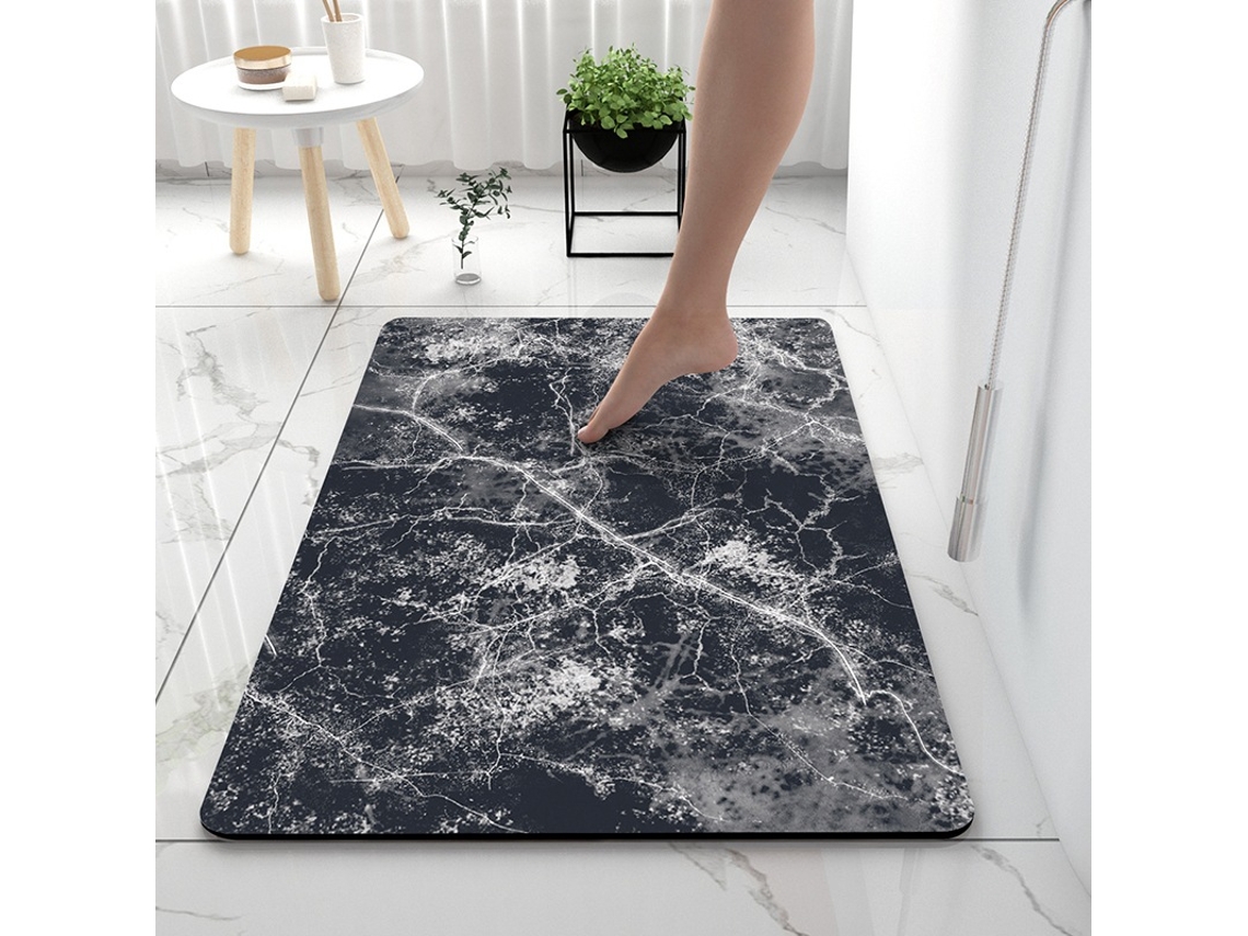 Tapetes de Banho Antiderrapantes Absorventes de Secagem Rápida para Decoração de Banheiro Padrão 21 EVELTEK 40x60cm
