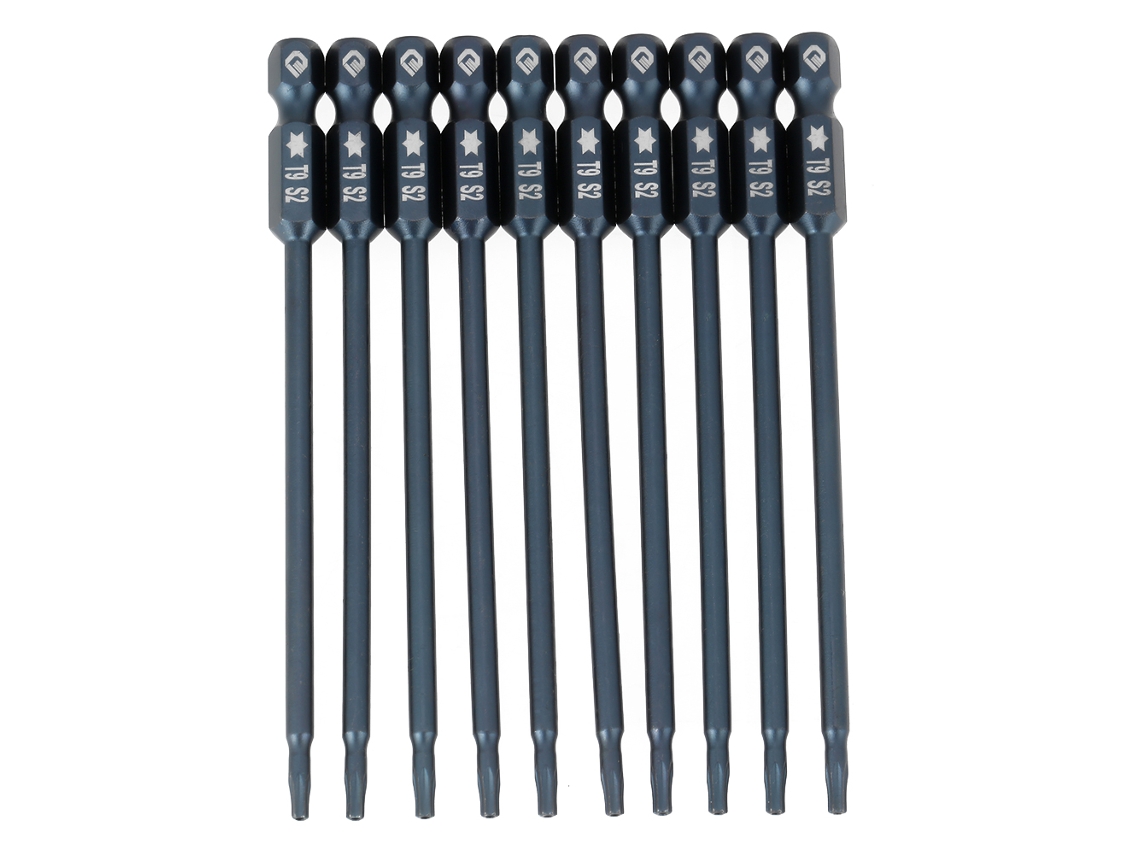Kit de 10 Bits de Parafusadeira Estrela T9 com Imã 1/4" Hexagonal | S/MARCA