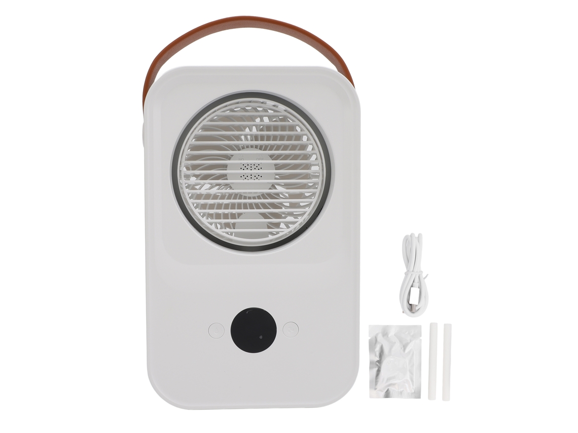 Resfriador de Ar Portátil 3 Velocidades, Tanque 650ml, Display Digital, Mesa, Escritório | S/MARCA
