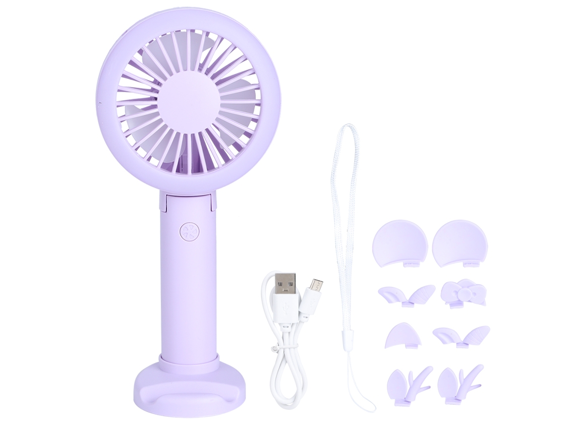Mini Ventilador De Mão Dobrável Com Carregamento Usb Para Viagem, Escritório E Quarto