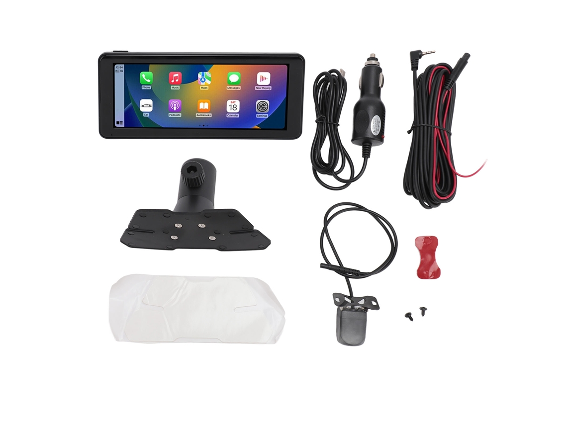 Rádio Carro Touch 6.86" Sem Fio Carplay Câmera Ré 1080p