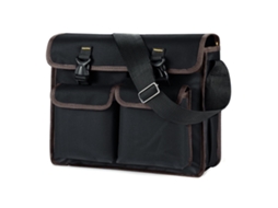 Bolsa de ferramentas de grande capacidade para eletricistas, com tecido Oxford grosso e tamanho compacto para transporte no ombro.