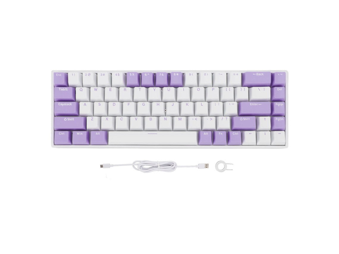 Aetheria teclado Mecânico 68 Teclas 60% Switch Azul Hot Swap Rgb Usb C com Fio Compatível Win Harmonyos