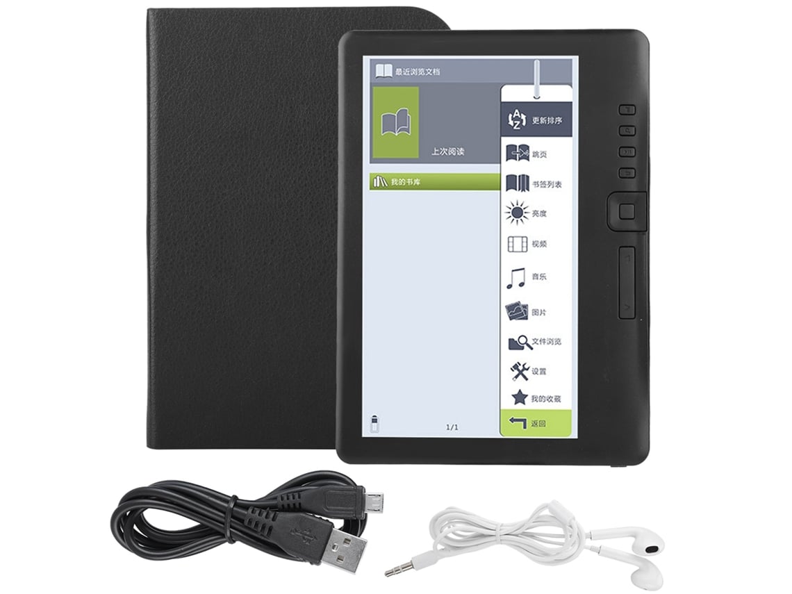 Leitor De E-book Com Tela Colorida De 7 Polegadas, Sem Suporte Para Conexão Wifi