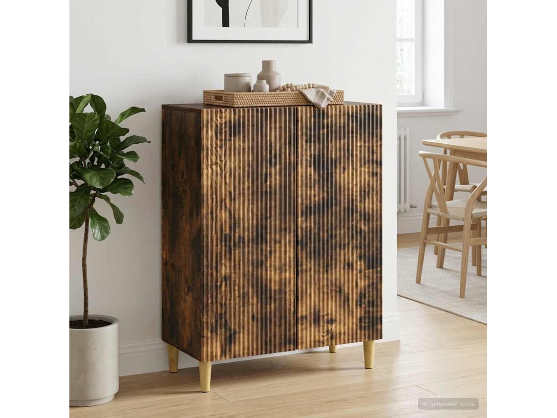 Vidaxl Buffet Carvalho Fumado 66 X 34,5 X 90 Cm Derivados De Madeira