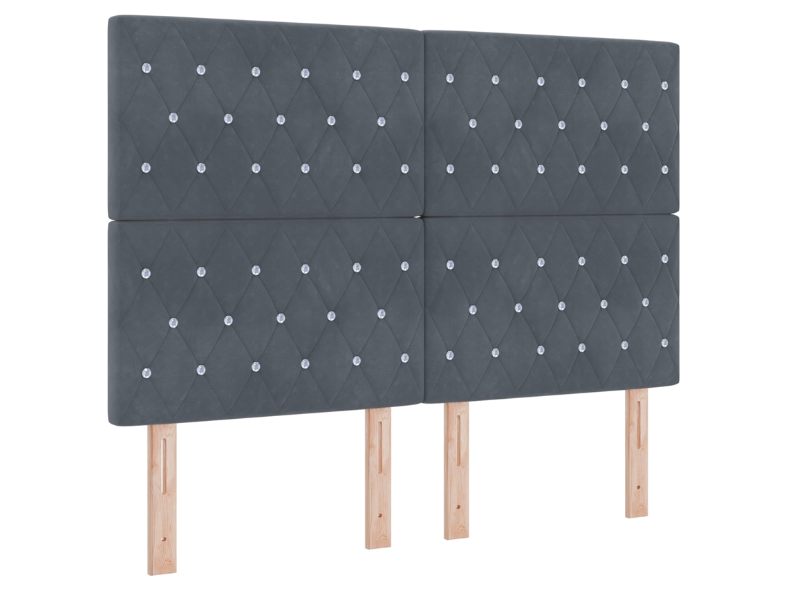 Cabeceira Led Moderna Vidaxl Cinzento Veludo (80 Cm)