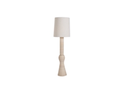 Abajur de Chão em Rattan e Linho, 46x46x161cm ALEXANDRA HOUSE LIVING