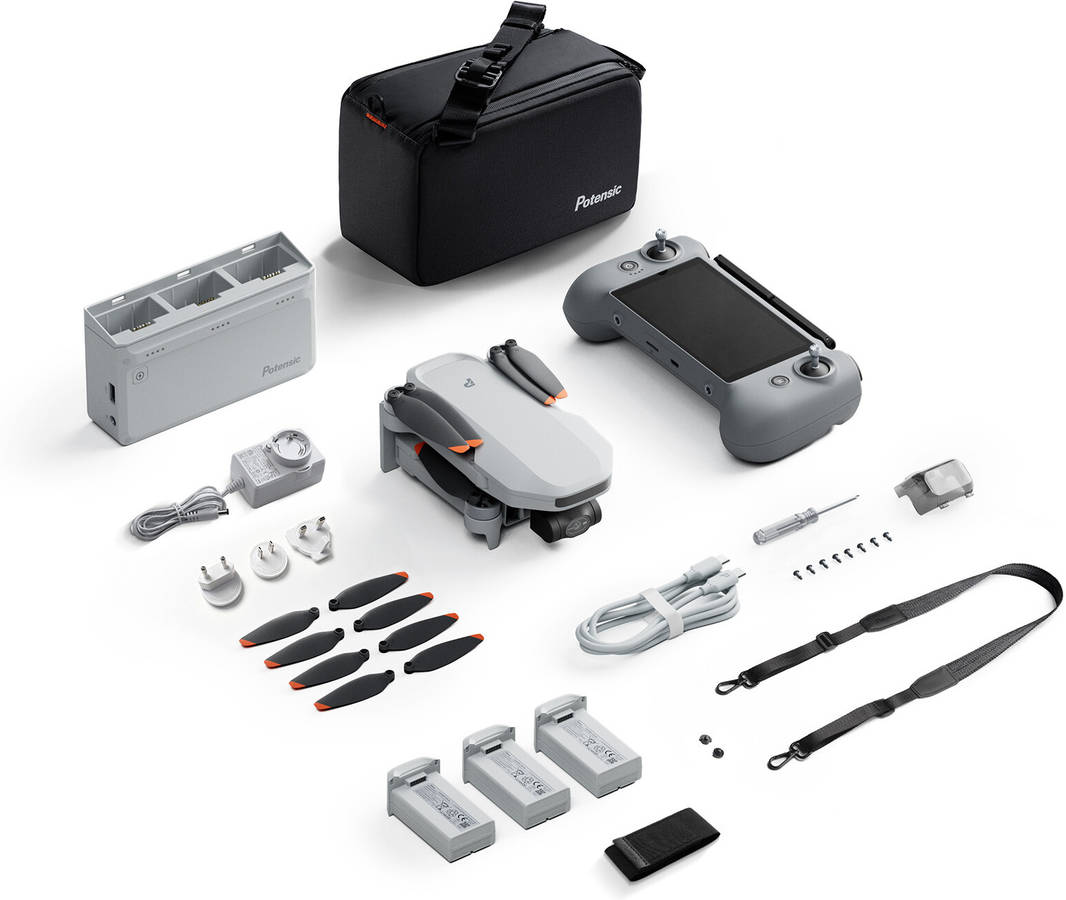 Drone POTENSIC ATOM 2 Screen Remote Fly More Combo (4K - Autonomia: Até 32 min - Branco)