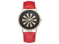 Reloj De Pulsera De Pareja Con Correa De Cuero Pu Moda Dial Redondo Cuarzo