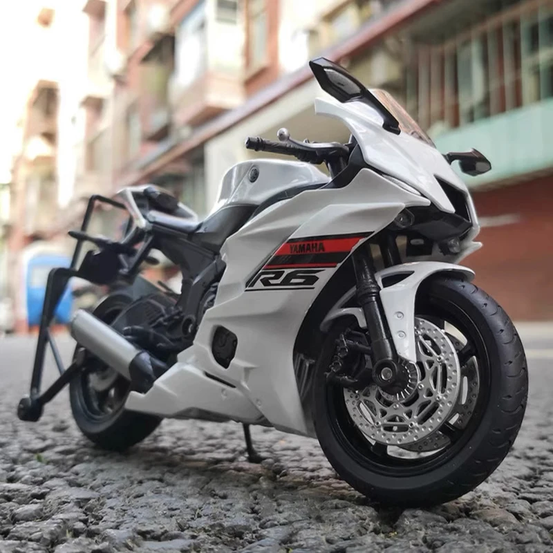 (branco) Modelo De Motocicleta, Brinquedo Colecionável, Amortecedor De Motocicleta