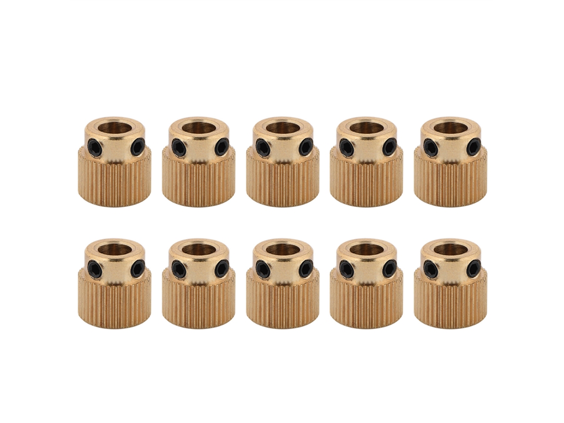 10 Peças De Engrenagem De Cobre Para Extruder Mk7 Mk8 40 Dentes Acessórios De Impressora 3d