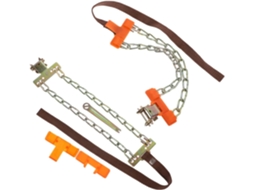 Conjunto de 2 cintas antiderrapantes ajustáveis para pneus de carro, ideais para neve e gelo.
