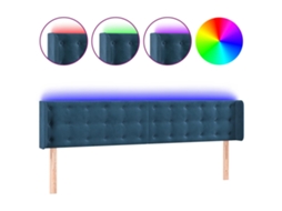 Led Headboard, Led Headboards Vidaxl Azul Veludo (163 X 16 X 78/88 Cm)