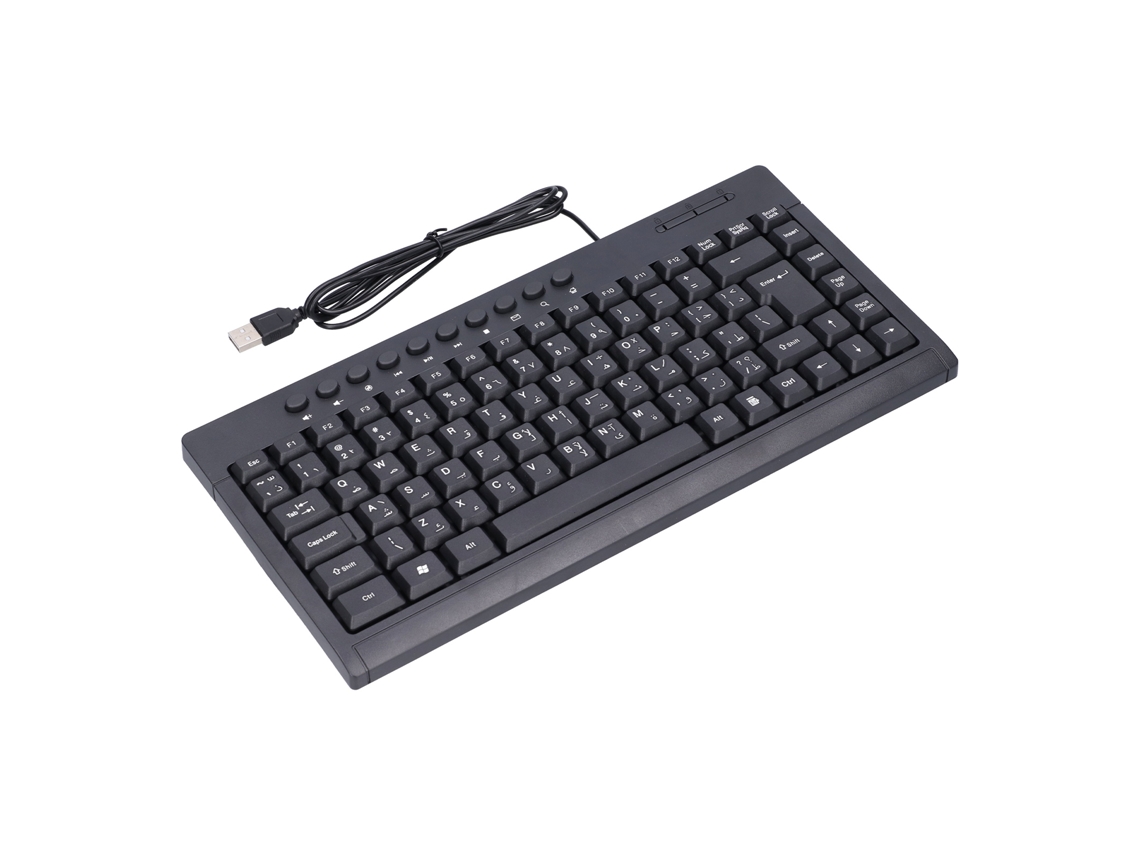 Aetheria teclado com Fio Mini 87 Teclas Usb para Computador Desktop Notebook Office Árabe