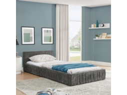 Cama Infantil 90x200cm Capa Chenille Eucalipto Ecológico Aço Escuro