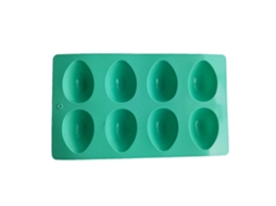 Molde De Silicone Para Chocolate Em Formato De Ovo Com 8 Cavidades, Ideal Para Confeitaria, Doces, Gelatinas E Artesanato Em Resina, Na Cor Roxa.
