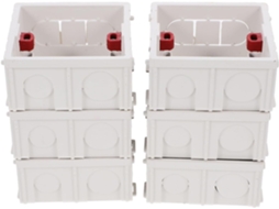86 6 Peças, Caixa Elétrica De Parede Em Pvc Branco, Robusta E Fácil De Instalar