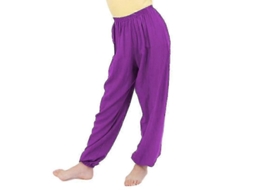 Calças Baggy Para Crianças Menino Menina Dança Aladdin Bloomers Yoga Casual Soltas Harem Roxo