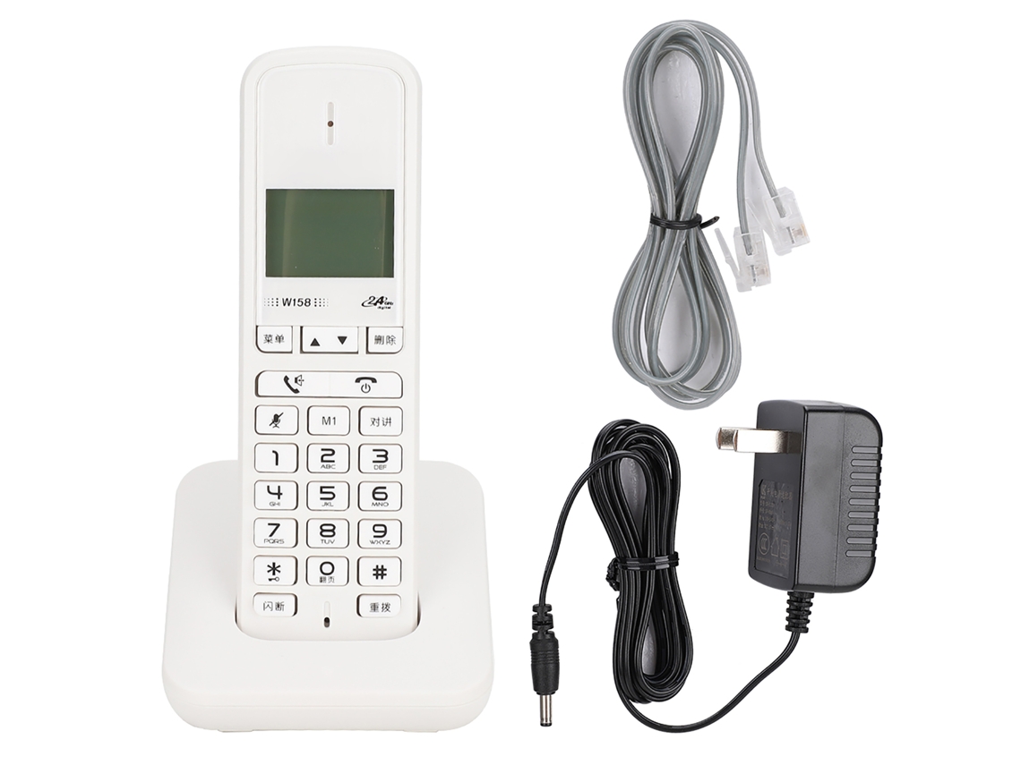 W158 Telefone De Intercomunicação Digital Sem Fio Portátil Com Chamadas Viva Voz 100 240 V Brilvibera (branco)