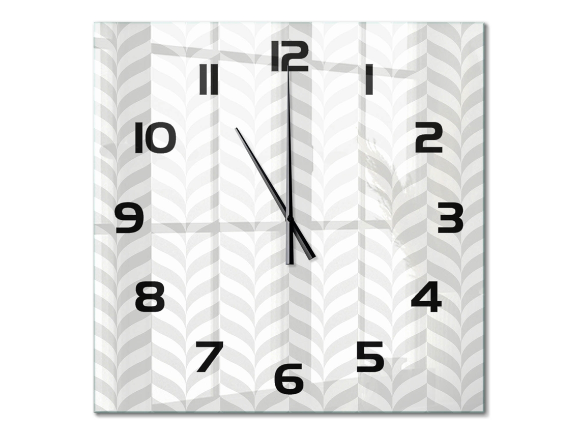 Relógio De Parede Cinzento Decorativo Quadrado Espelharte (60x60 Cm)