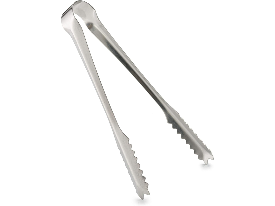 Pinça De Gelo Em Aço Inoxidável | 15 Cm / 6" Perfeita Para Bares Domésticos, Pubs E Restaurantes (aço Inoxidável Polido Prateado)