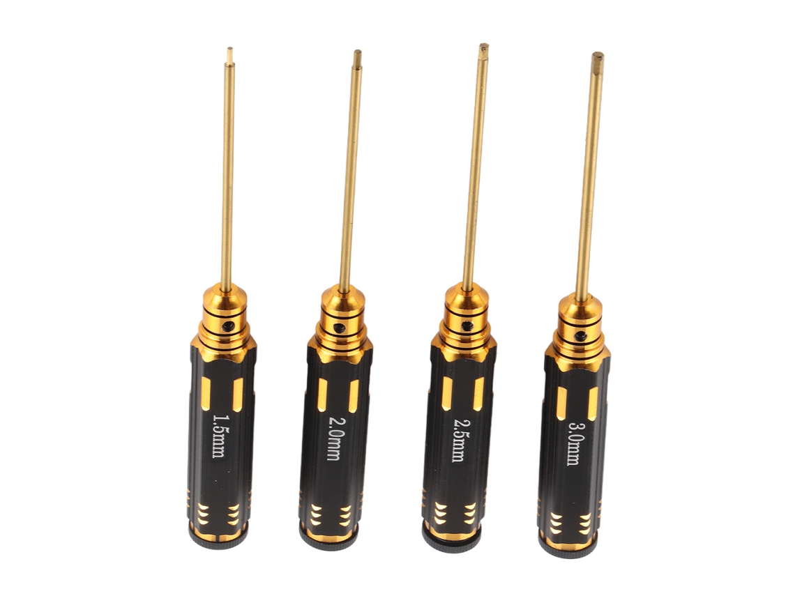 Laxiscreed Kit De 4 Chaves De Fenda Para Modelos De Avião, Com Revestimento De Liga De Titânio, Para Reparações Confiáveis