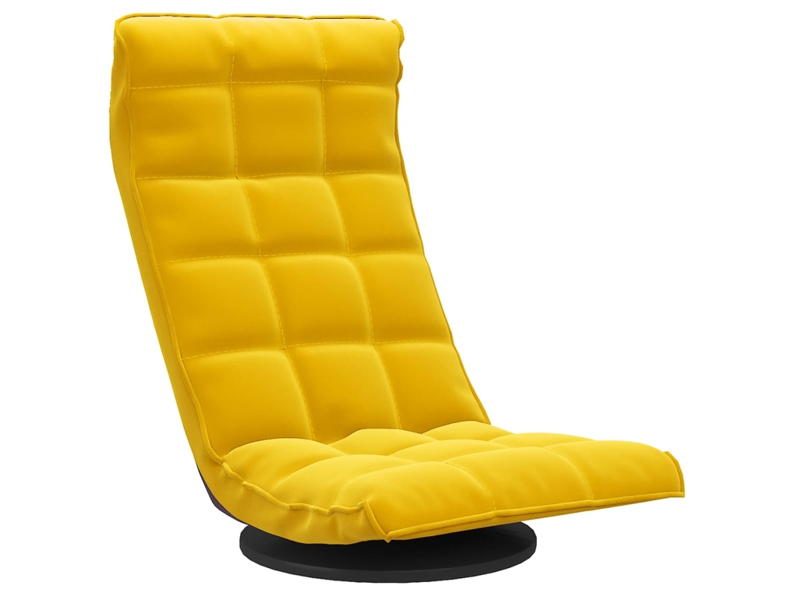 Swivel Floor Chair, Swivel Floor Chairs Vidaxl Amarelo Veludo