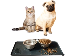 Encaixe ZYBLSSBB para Tigelas de Cães ou Gatos, Resistente à Água, Silicone Preto