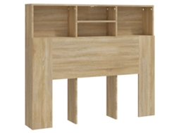 Cabeceira com guarda-roupa MAISON EXCLUSIVE em Cor Carvalho Sonoma (120x19x103,5 cm)
