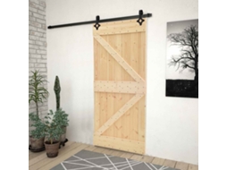 Vidaxl Porta Deslizante 80 X 210 Cm Madeira De Pinho Maciça