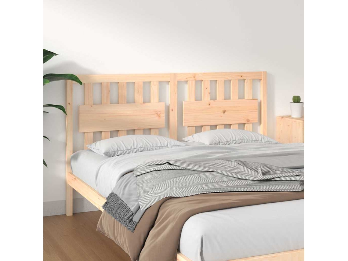 Vidaxl Cabeceira De Cama 165,5x4x100 Cm Madeira De Pinho Maciça