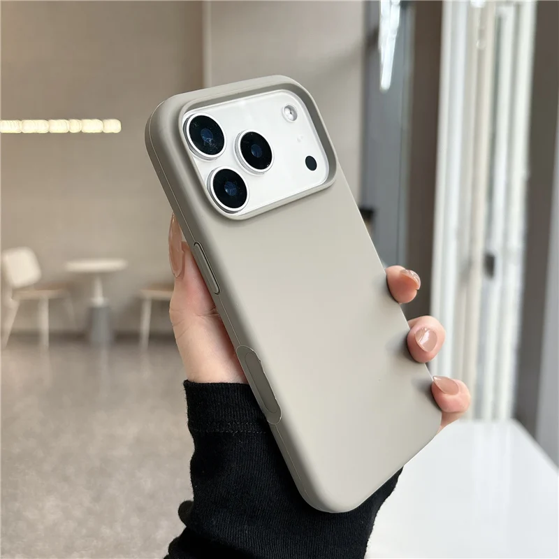 Capa Magnética De Silicone Líquido Para Iphone 15 Pro (cinza), Capa Fosca Macia.